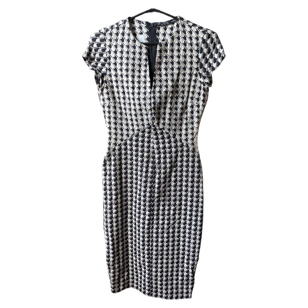 Zara houndstooth midi sheath dress - Picture 3 of 5